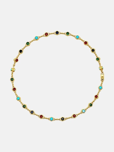 GOLD RENKLİ TAŞLI JWL COLORMIX KOLYE