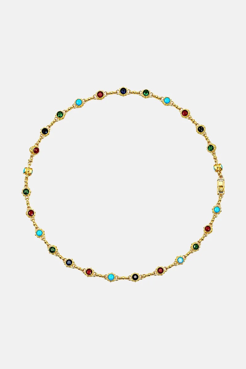 GOLD RENKLİ TAŞLI JWL COLORMIX KOLYE
