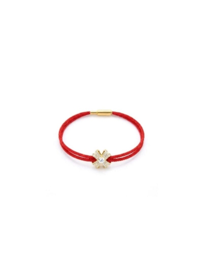 GOLD BEYAZ 14K ALTIN FLEUR BİLEKLİK