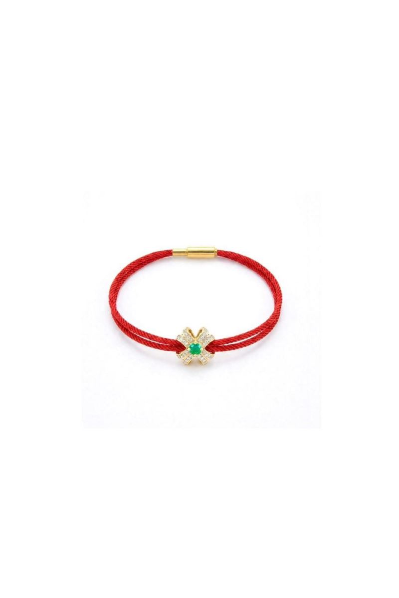 GOLD YEŞİL 14K ALTIN FLEUR BİLEKLİK