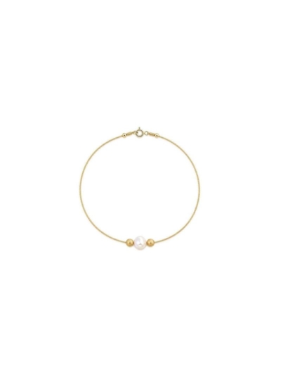 GOLD 14K ALTIN İNCİLİ TOP BİLEKLİK