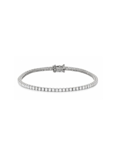 SİLVER 14K ALTIN MOZANİT 2 MM SU YOLU BİLEKLİK