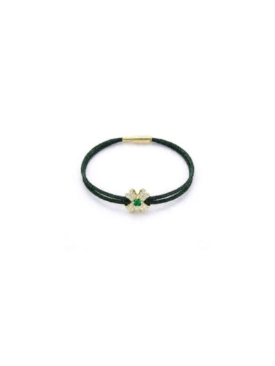 GOLD 14K ALTIN YEŞİL FLEUR BİLEKLİK