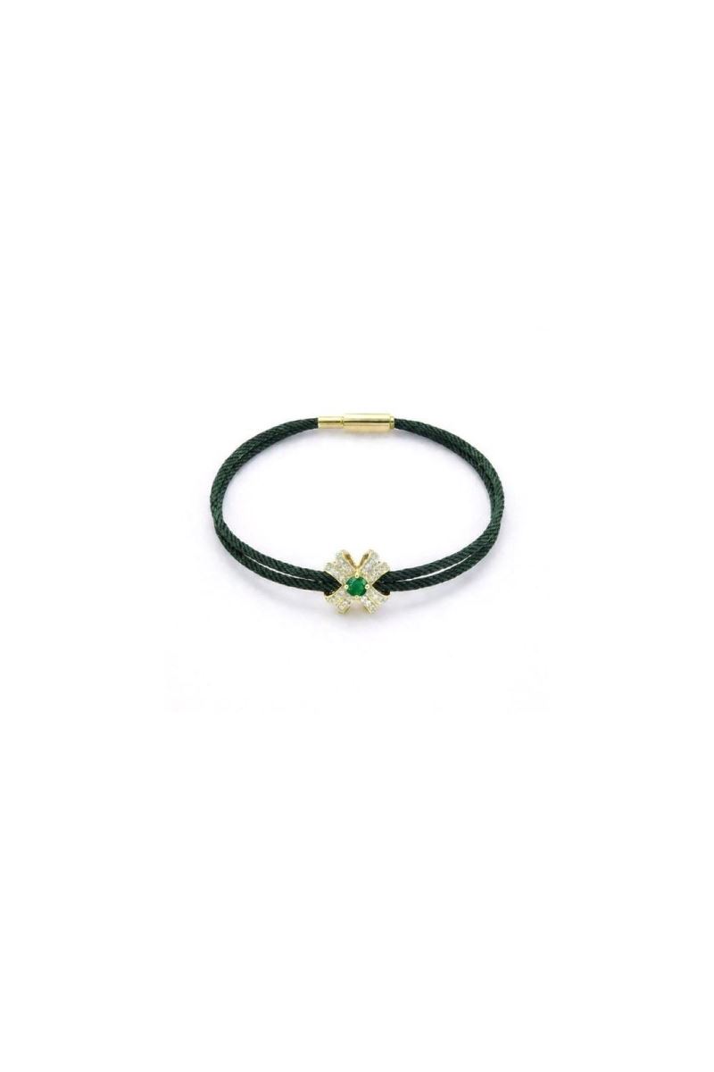 GOLD 14K ALTIN YEŞİL FLEUR BİLEKLİK