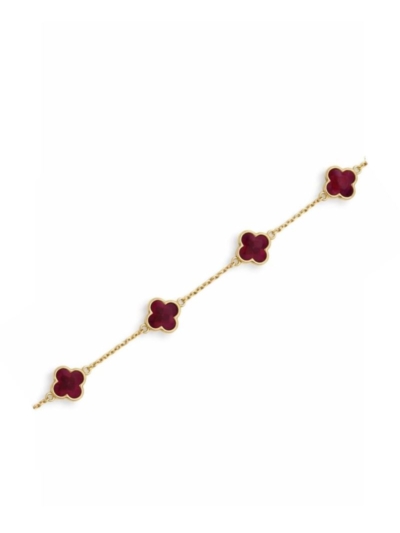 BORDO GOLD 14K ALTIN YONCA BİLEKLİK