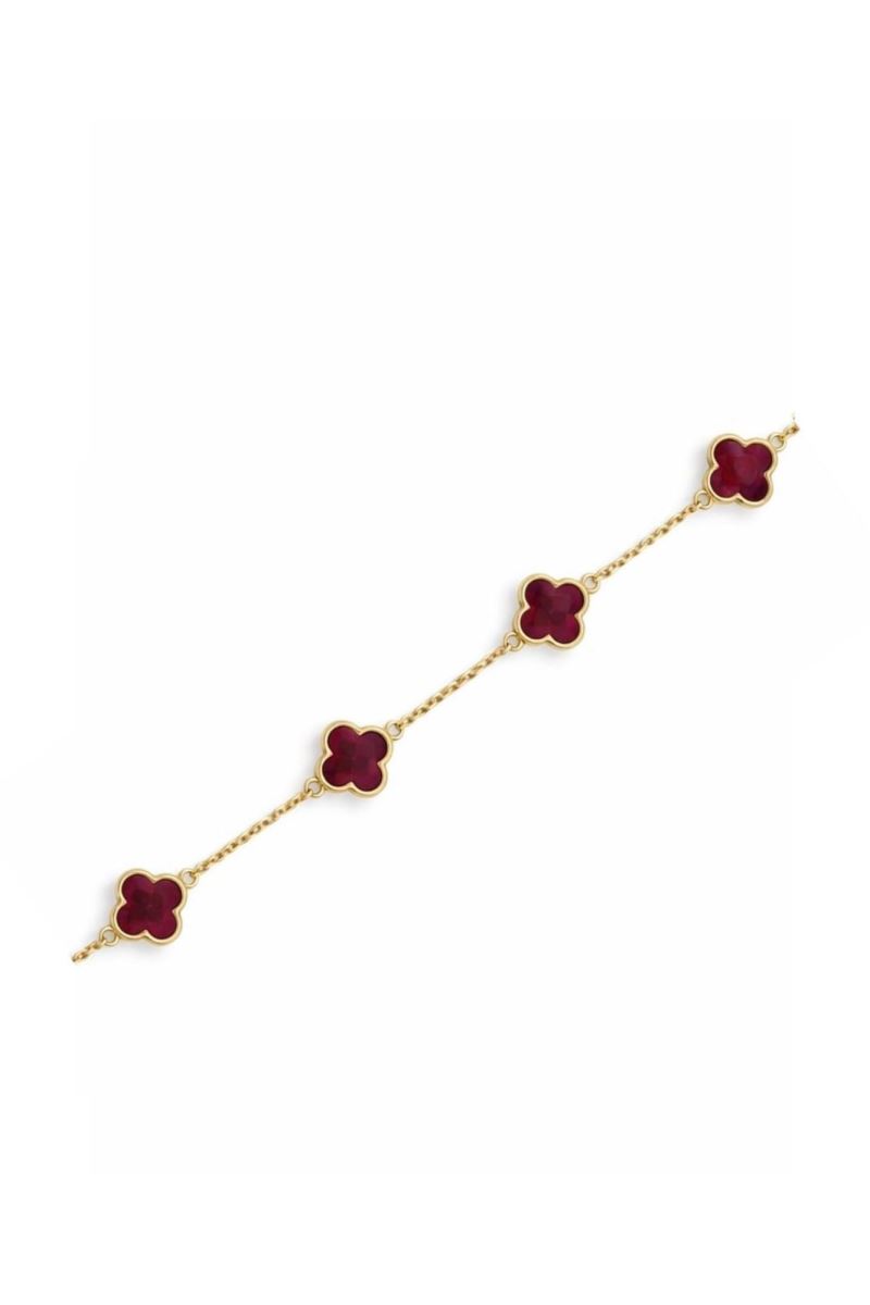 BORDO GOLD 14K ALTIN YONCA BİLEKLİK