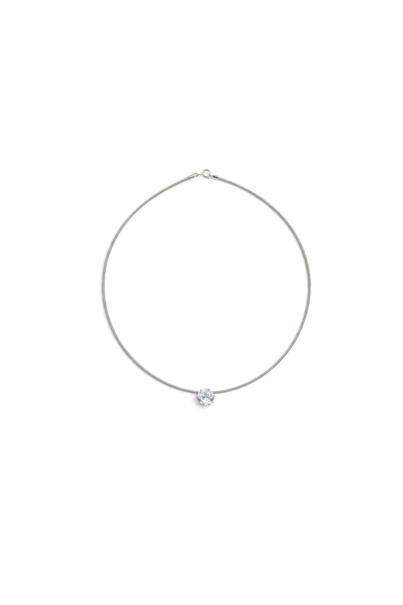 SİLVER 1 CARAT TEKTAŞ KOLYE
