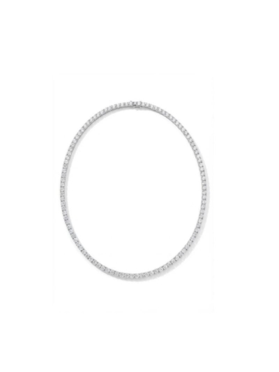 SİLVER 4 MM MOZANİT SU YOLU KOLYE