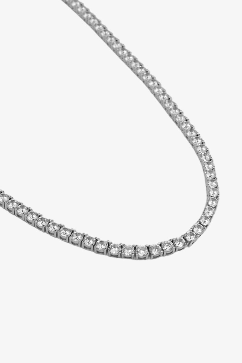 SİLVER 4 MM İTHAL SU YOLU KOLYE - Görsel 2