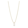 GOLD DIAMOND HARF UÇ KOLYE