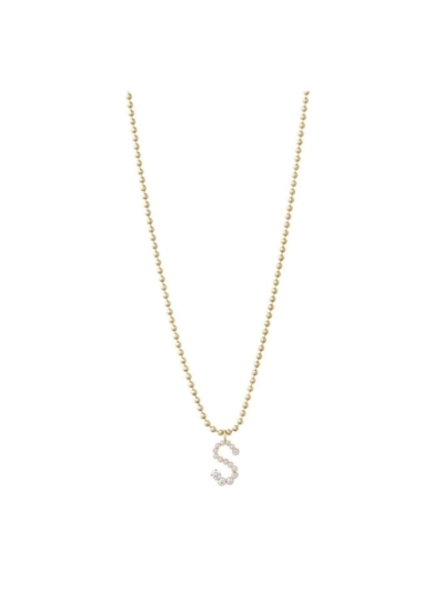 GOLD DIAMOND HARF UÇ KOLYE