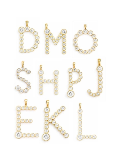 Alternative view of GOLD DIAMOND HARF UÇ KOLYE