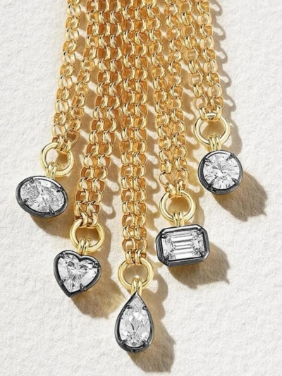 Alternative view of GOLD PRİVE PAVE KARE KOLYE
