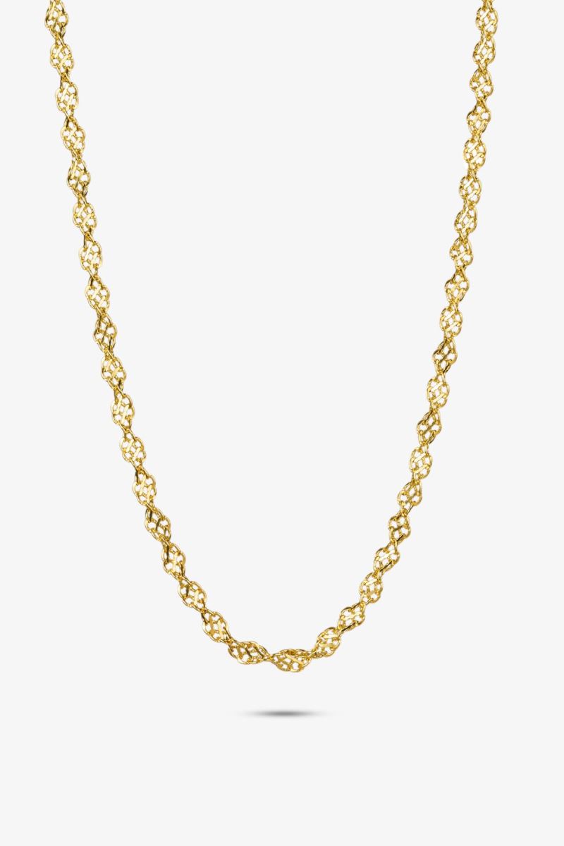 GOLD PİZZO 3 MM KOLYE 24K ALTIN KAPLAMA
