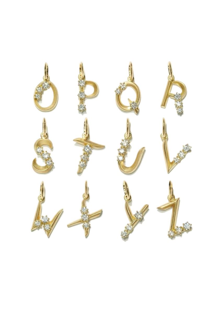 GOLD 0.08 KARAT 14 AYAR ALTIN HARF UC - Görsel 2