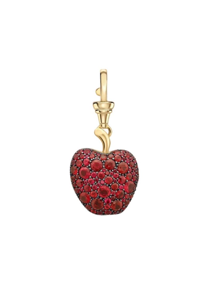 KIRMIZI GOLD APPLE PENDANT KOLYE UCU