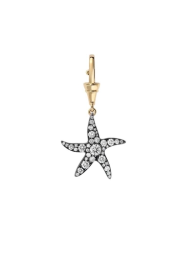 SİYAH GOLD STARFİSH DİAMOND KOLYE UCU