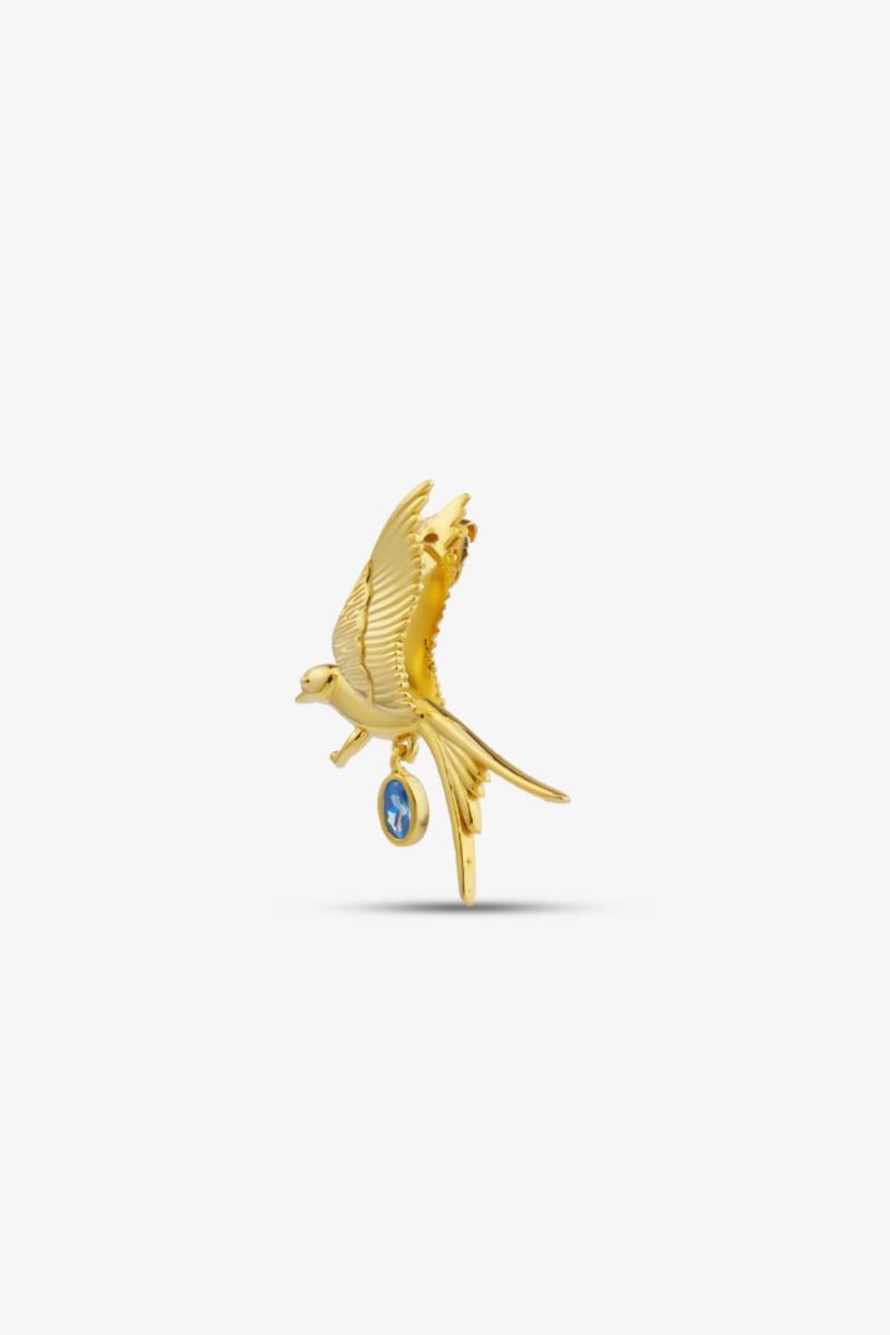 SOL GOLD KIRLANGIÇ 24K MİKRON ALTIN KAPLAMA KÜPE - Görsel 4