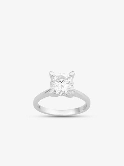 SİLVER 18 AYAR ALTIN BADEM MONTÜR 2 CARAT YÜZÜK