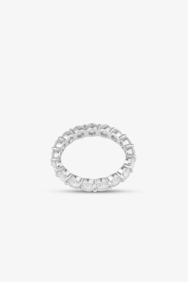 SİLVER 18 AYAR ALTIN KALIN TAMTUR 3.50 CARAT YÜZÜK - Görsel 2