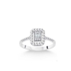 SİLVER BAGET 0.30 CT PIRLANTA YÜZÜK