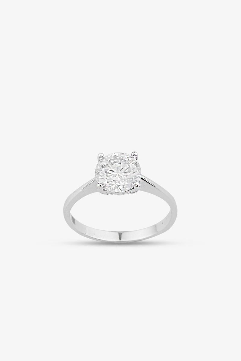 SİLVER 14 AYAR ALTIN PIRLANTA 1 CARAT YÜZÜK